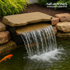 HALF OFF PONDS filter pad texture close-up showing debris capture benefit