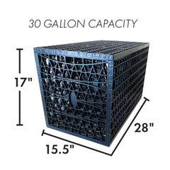HALF OFF PONDS close-up of MatrixBlox internal void structure demonstrating 96% water-holding efficiency