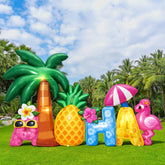 Halloscume front display showing colorful aloha for instant party appeal