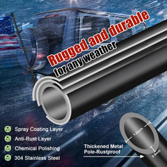 HANGMAICOME close-up of 18-inch deep insert illustrating secure hitch stability