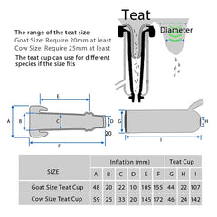 Hantop assembled hose and cup attached to milking cluster showing quick connect benefit