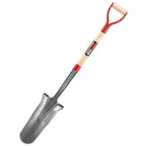 HANTOP drain spade front profile showing balanced steel blade and wooden handle benefit efficiency