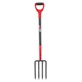 HANTOP front view showing forged fork head and full 43-inch handle for reliable digging