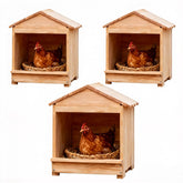 HaoCpetslian front view showing secure nesting entrance and easy egg access