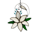 HAOSUM white lily front view showing elegant stained glass and decorative appeal