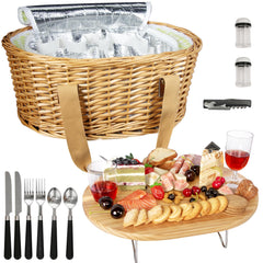 Hap Tim wicker basket front view showing neat storage and portability