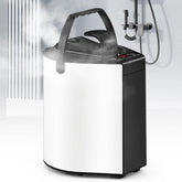Hapyvergo front view of steamer showing compact design and controls for easy setup