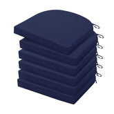HARBOREST front view of six navy cushions showing neat packaged set and color advantage