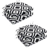 HARBOREST front view of black white diamond cushions showing pattern and fit benefits