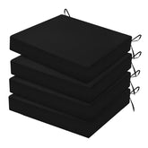 HARBOREST front view of four black cushions showing neat appearance and cohesive set benefit