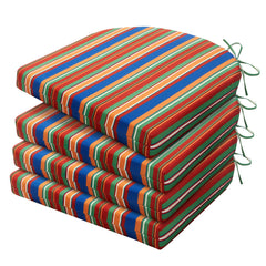 HARBOREST front view rainbow stripes cushion shows bright pattern and curb appeal