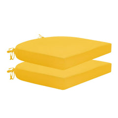 HARBOREST front view of two yellow cushions showing shape and color benefit