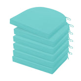 HARBOREST teal cushions front view showing color and size, improving patio style
