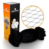 Harvesto front packaging showing neat folded net for fast installation and reduced tangles