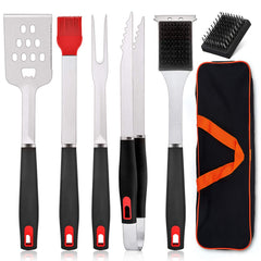 HaSteeL full grill tool set front view showing organized tools and bag benefit