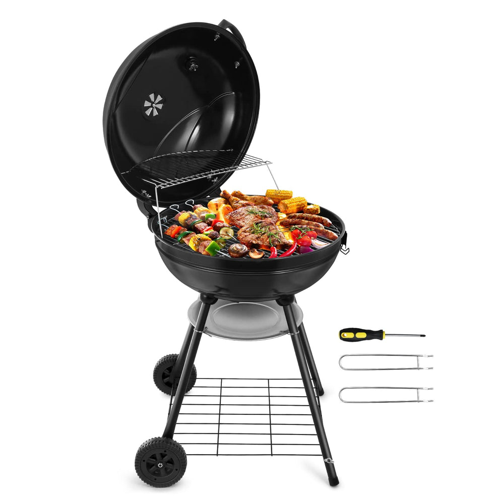 HaSteeL kettle front view showing sturdy frame and large cooking area for gatherings