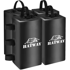 Hatway front view packaged set showing four canopy weight bags and straps for fast setup