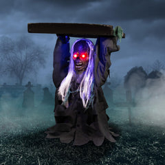 Haunted Hill Farm close-up of zombie face showcasing detailed sculpting and texture for realism