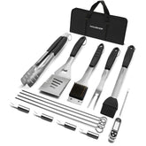 HAUSHOF front view of complete 15-piece set showing contents and compact bag for easy transport