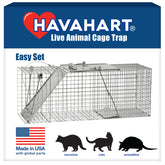 HAVAHART front view of galvanized humane trap showing durable construction and secure design