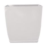 The HC Companies Aria front view glossy white planter showing sleek design and modern appeal