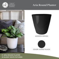 The HC Companies Aria top view revealing water reservoir and access for easy refills and less watering