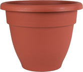 The HC Companies front view of clay 16-inch planter showing classic silhouette and benefit of style