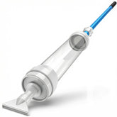 Hcolid front view with telescopic pole showing easy reach and quick setup