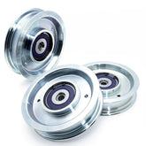 hd switch front view of billet idler pulley showing solid construction and durability