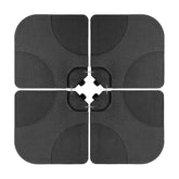 HealSmart front view of four black square plates showing stability and streamlined look