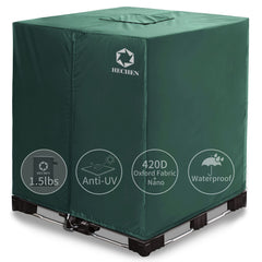 HECHEN IBC cover front view showing full tank protection and easy access