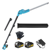 HECUSAM front view of pole trimmer showing complete assembled unit and reach benefit