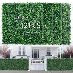 HEDGE MAZE front view of 20x20 panel showing full greenery coverage and instant privacy