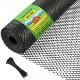Hedyzone front view of roll package showing mesh length and included zip ties