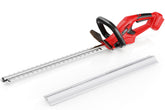 HEINPRO front view of 22-inch trimmer showing blade and body, easy storage benefit