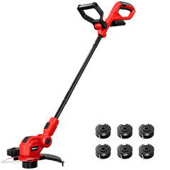 HEINPRO front view showing cordless trimmer and ergonomic handle for comfortable yard work
