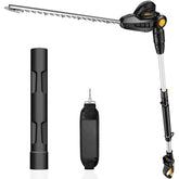 HEINPRO pole hedge trimmer front profile showing ready-to-use power and reach