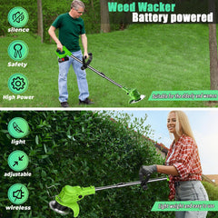 Hejunry weed wacker folded for storage to save space in shed, convenient compact design
