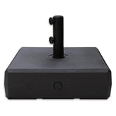 Helios&Hestia front view of black umbrella base showing stable design and weight capacity