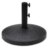 Helios&Hestia front view of round umbrella base showing stable footprint