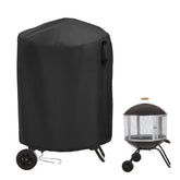 Hengme front view cover fitted on round fire pit showing full protection