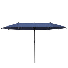 HERA'S PALACE front view navy blue canopy showing broad coverage and elegance