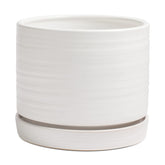 HERDUK front view matte white planter showing clean modern look