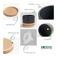 HERDUK circular texture close-up highlighting matte glaze and tactile finish