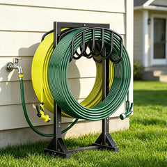 HeroicLion front view double hose holder showing tidy storage and quick access