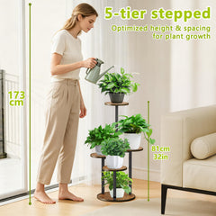 HETTHI tiered display filled with plants showing layered styling benefit