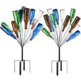 HEYTIMI front view showing full 36-inch garden bottle tree and curb appeal