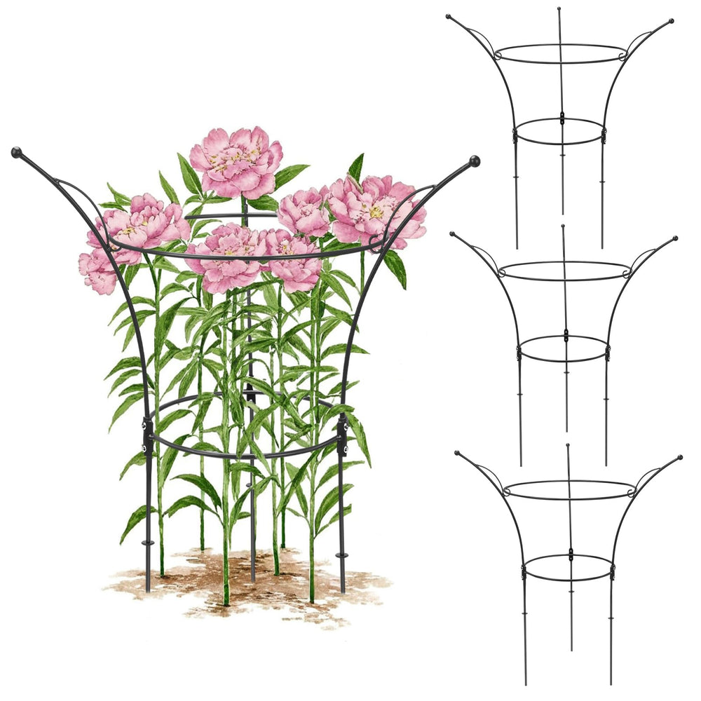 HEYTIMI front view of peony cage showing sturdy bouquet support