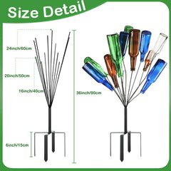 HEYTIMI reinforced stake driven in lawn for stable outdoor installation