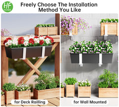 HFHOME detail of shelf support highlighting secure planter placement benefit